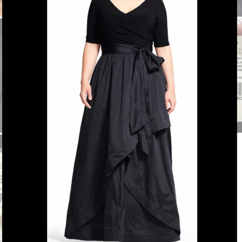 Adrianna Pappel Black High Low Ball Gown